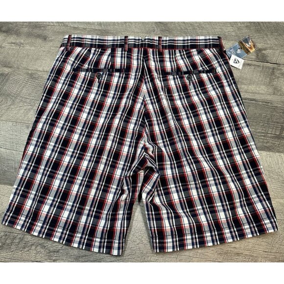 Cremieux Shorts Mens 35 Red Plaid Linen Chino Preppy Montauk Madison 9” NEW - Picture 3 of 7